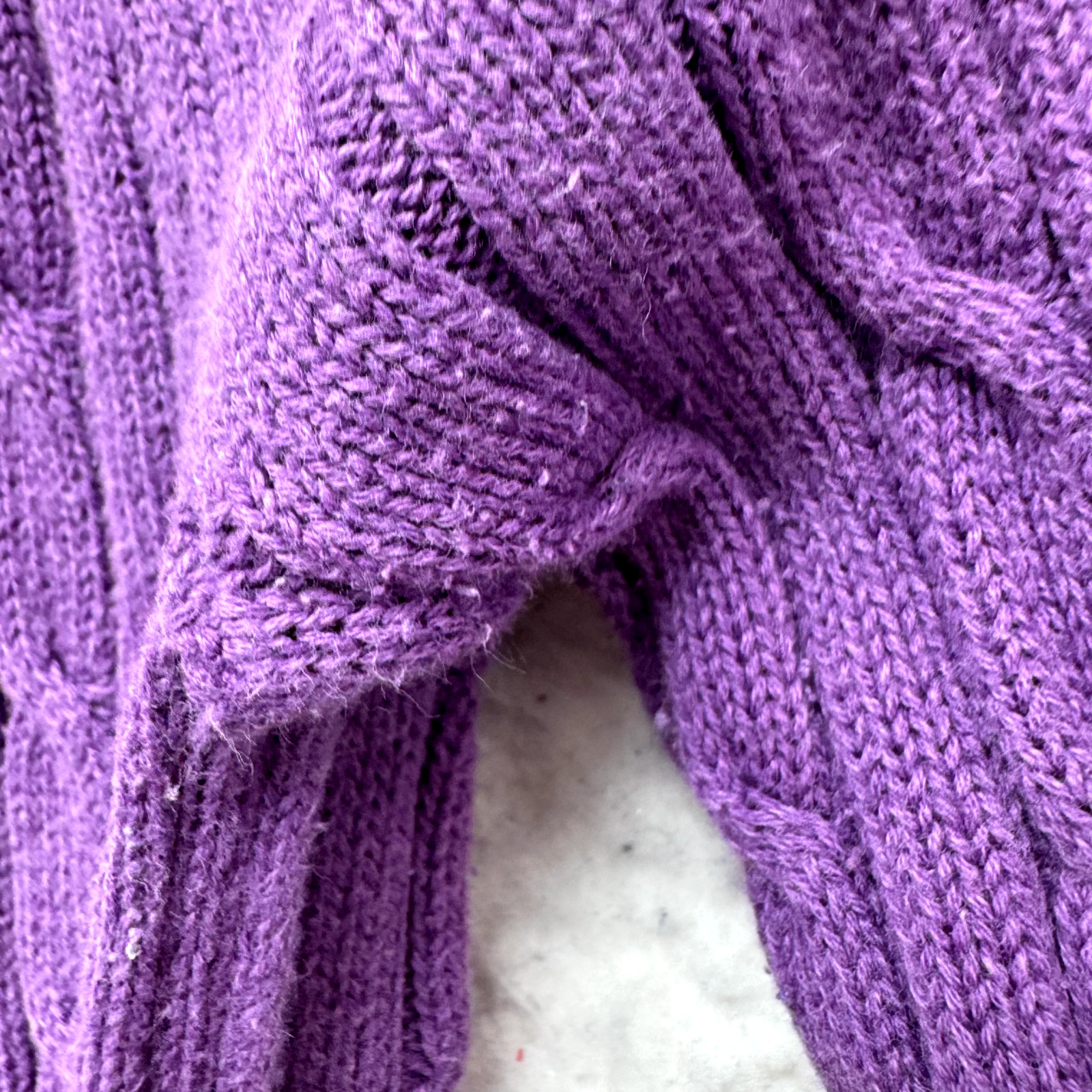 Y2K Vintage American Eagle Sweater XS Purple Cable Knit Bella Swan Fairy Grunge