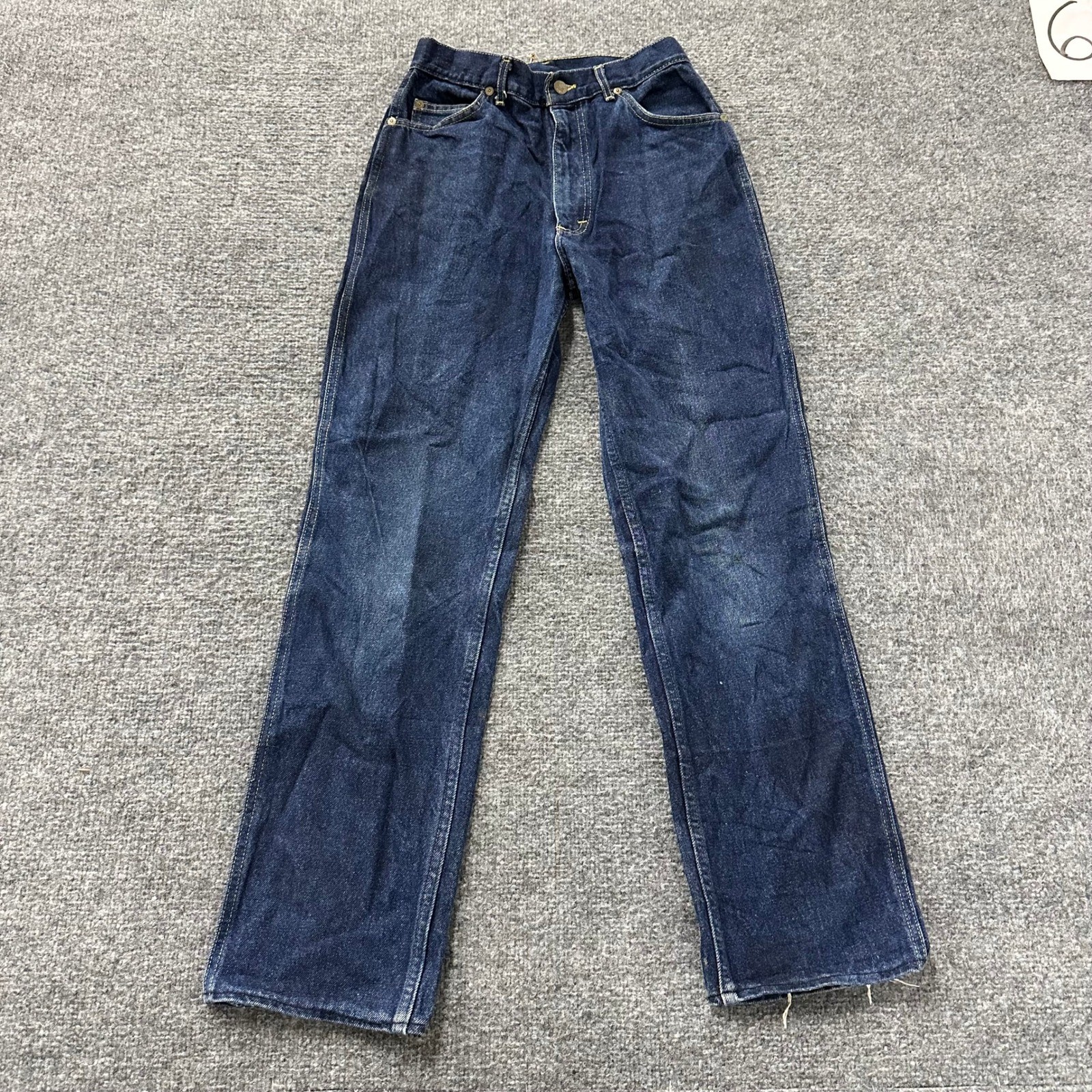 Lee Jeans Womens Size 9 Dark Wash High Waisted Straight Leg Cotton Made in USA