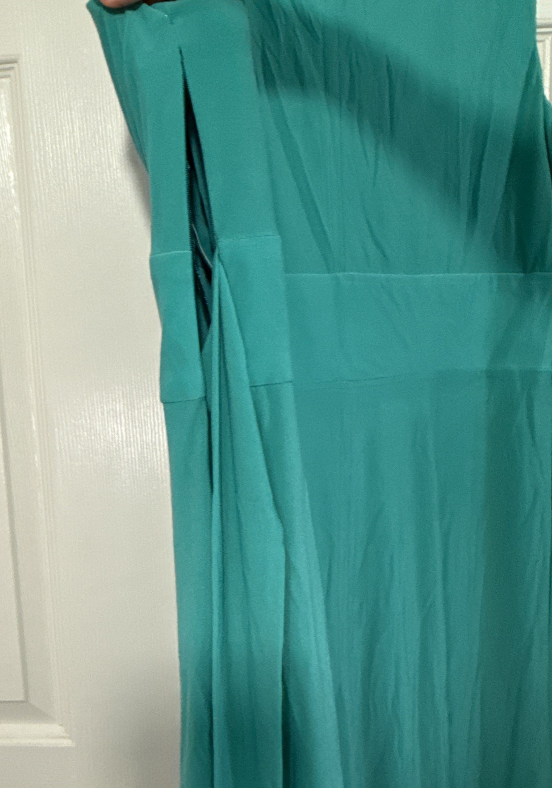 NEW Vintage 90s Miss Dorby Swing Dress Pleated Beaded Full Skirt Chiffon Sz 16