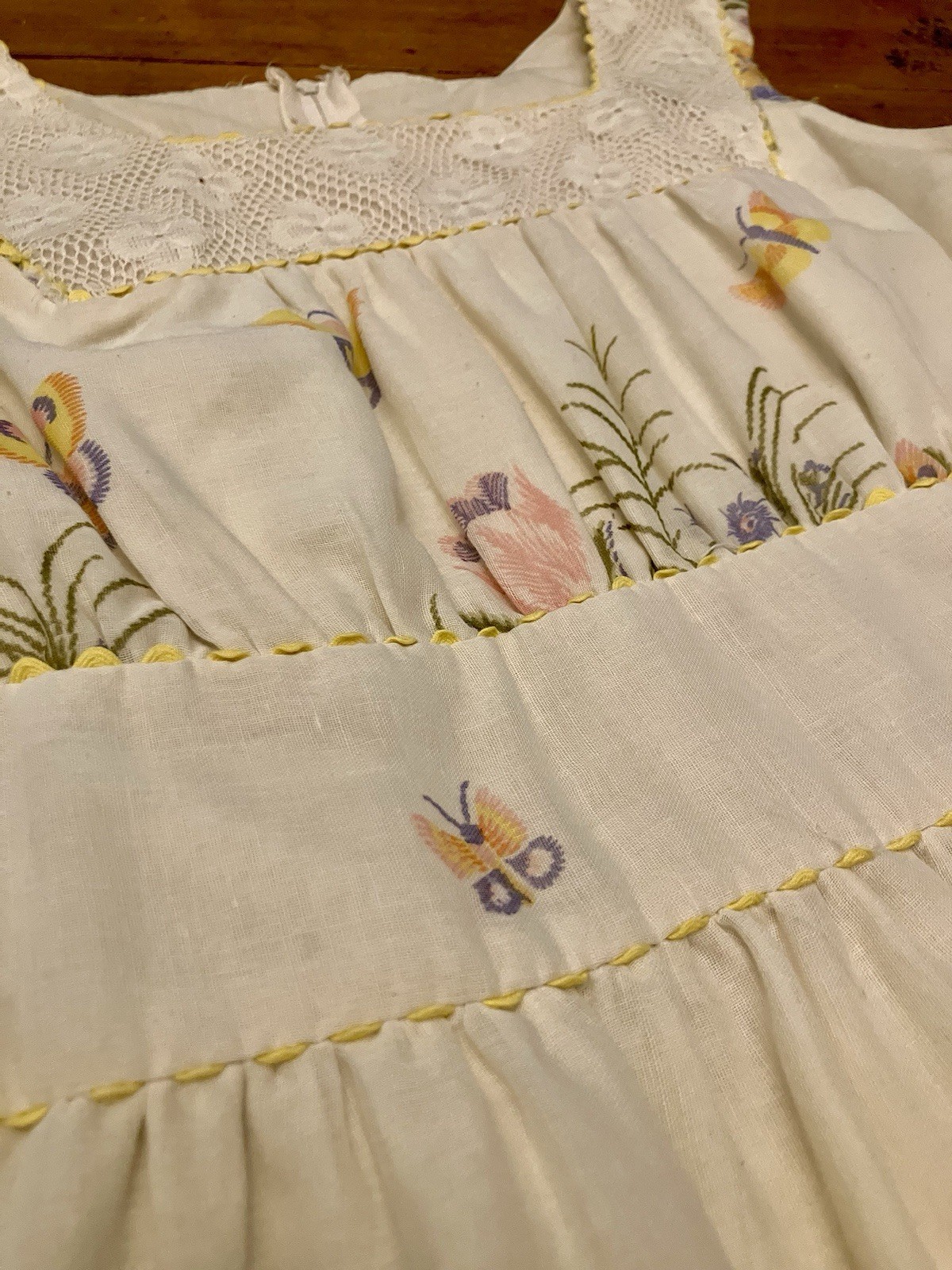 PBJ By Jerell 60’s 70’s Retro Boho Hippie Dress Butterfly Floral XS/S