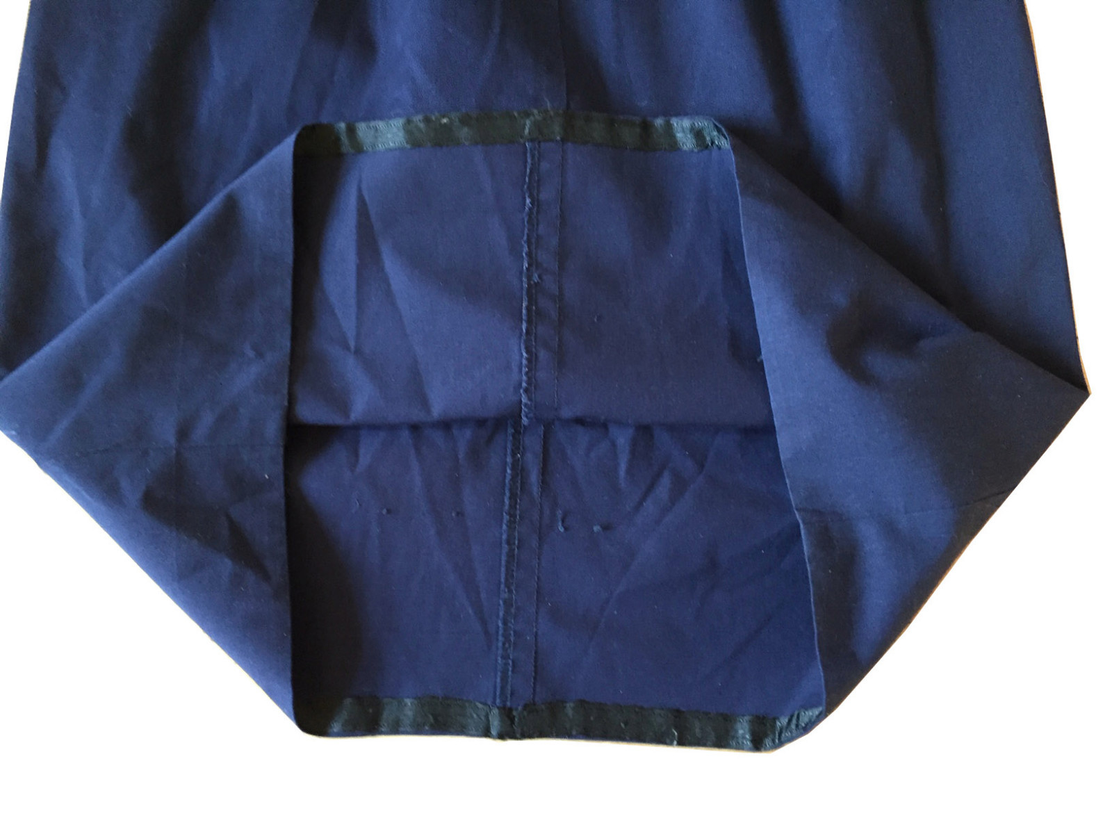 COURREGES Skirt Jacket Suit 2-Piece Size S/6 Navy Cotton Blend Vintage