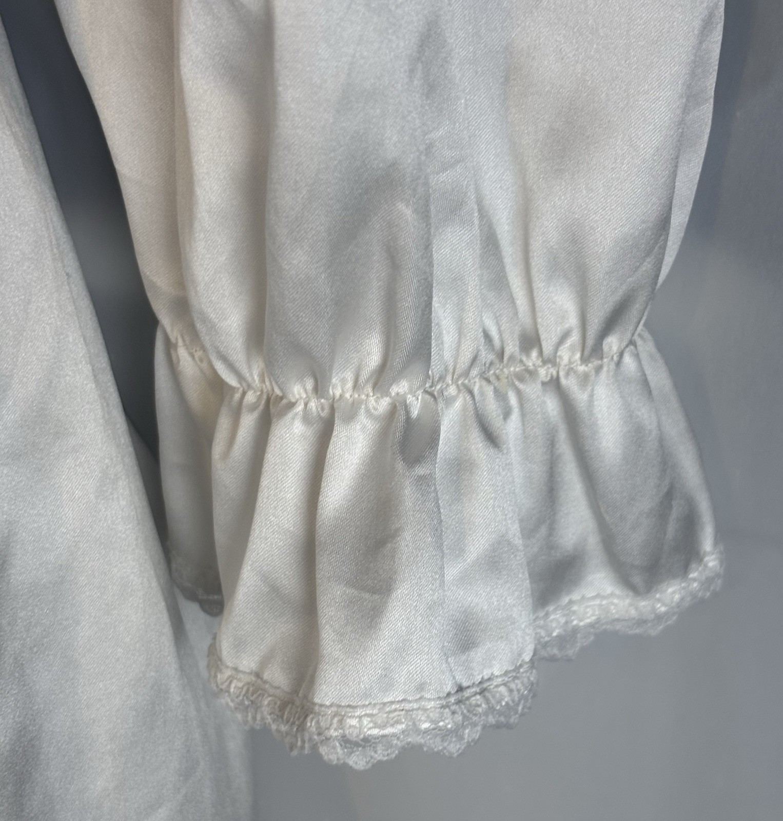 Vintage Barbizon Ivory Satin Lace Peignoir Set Gown & Robe 1950s Lingerie READ