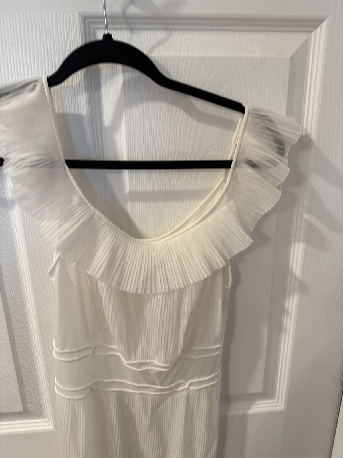 Vintage 50s Luxite by Holeproof Long Cream Nylon Gown Size 32 Made in USA