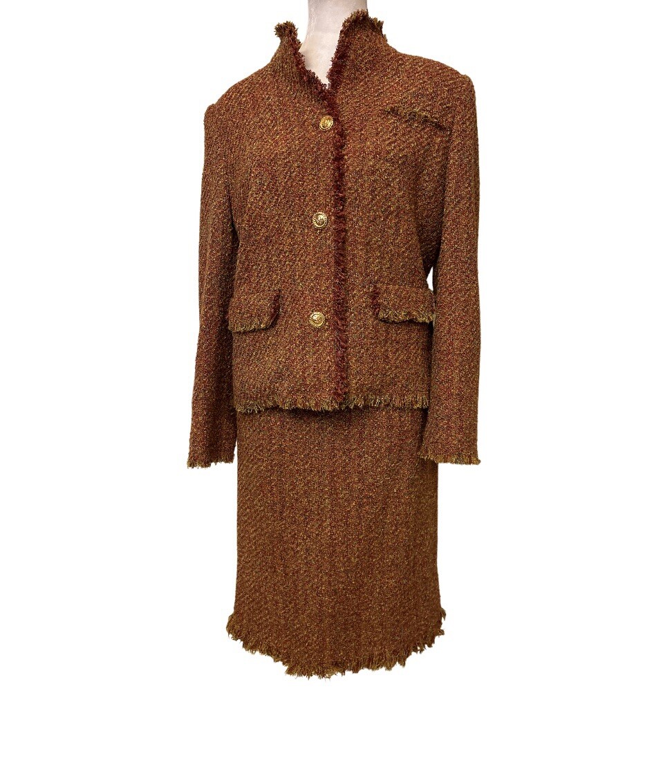Vintage 60’s Tweed Skirt & Jacket Blouse William Pearson Designer Stunning! Sz 8