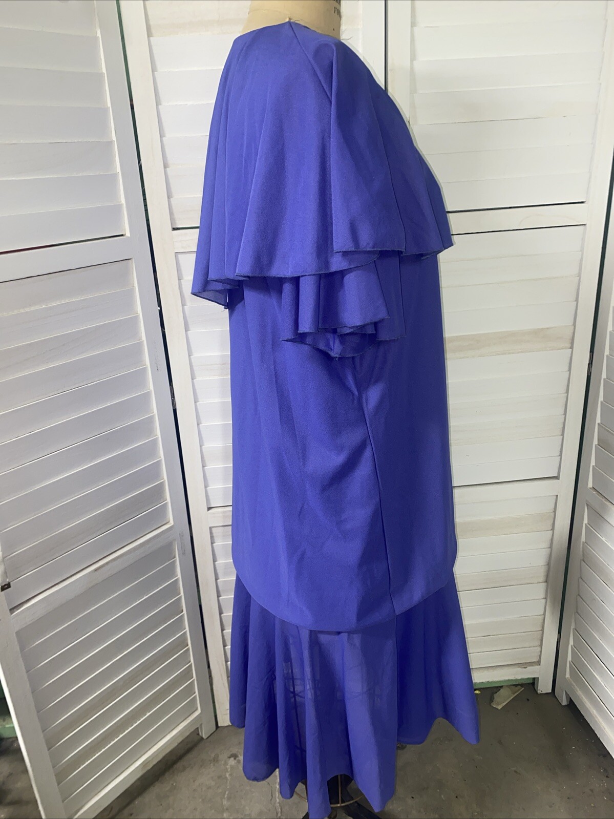 70s 80s Vintage Anthony Richards Purple Mother Of Bride Sheathe Dress Sz 18 XL