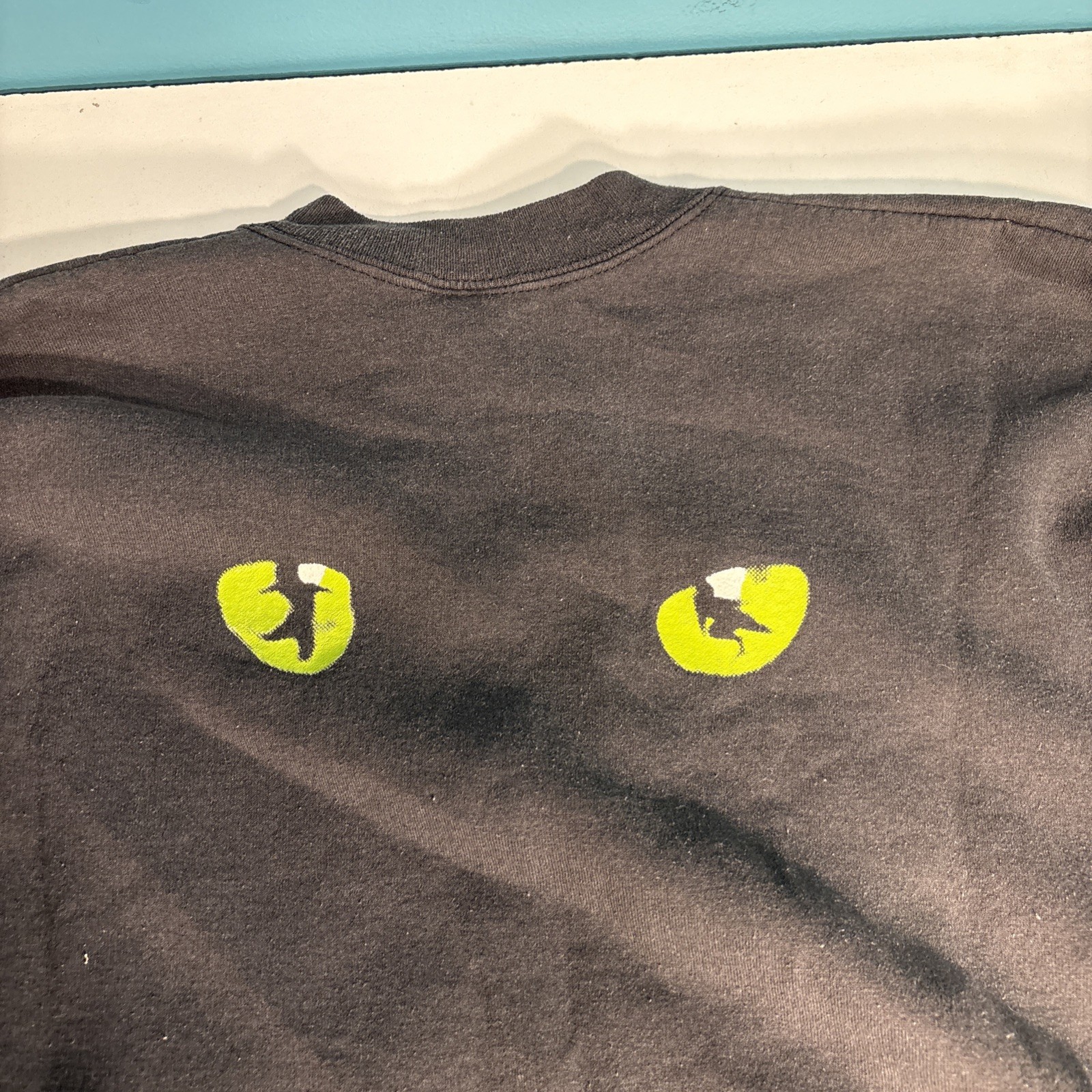 CATS Musical Broadway Shoe 1981 Crewneck Sweater Sz L Black Vintage