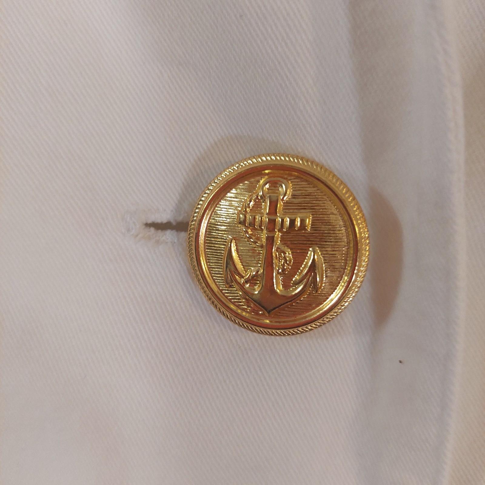 Renata B Nautical Blazer Pant Set Womens 12T White Gold Anchor Star Vintage 80s