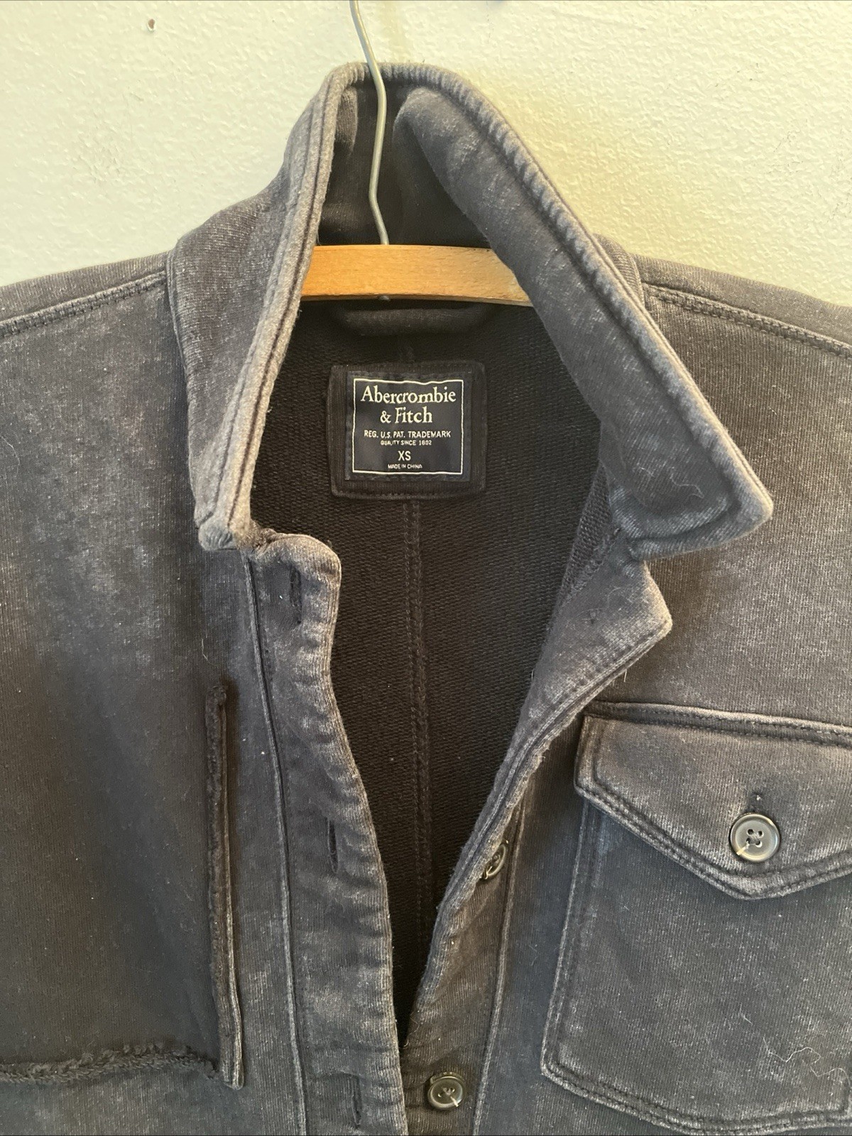 Abercrombie & Fitch Vintage Jacket Y2K Grunge Worn Faded Whimsygoth Goth 90s XS