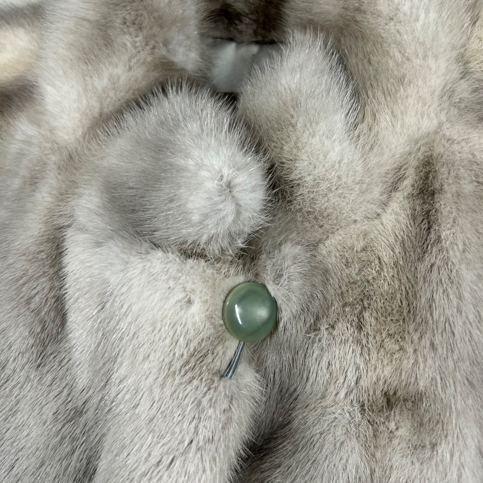 Vtg Christie Brothers Natural Cerulean Mink Jacket Gray Sapphire Fur 80s Mob Lux
