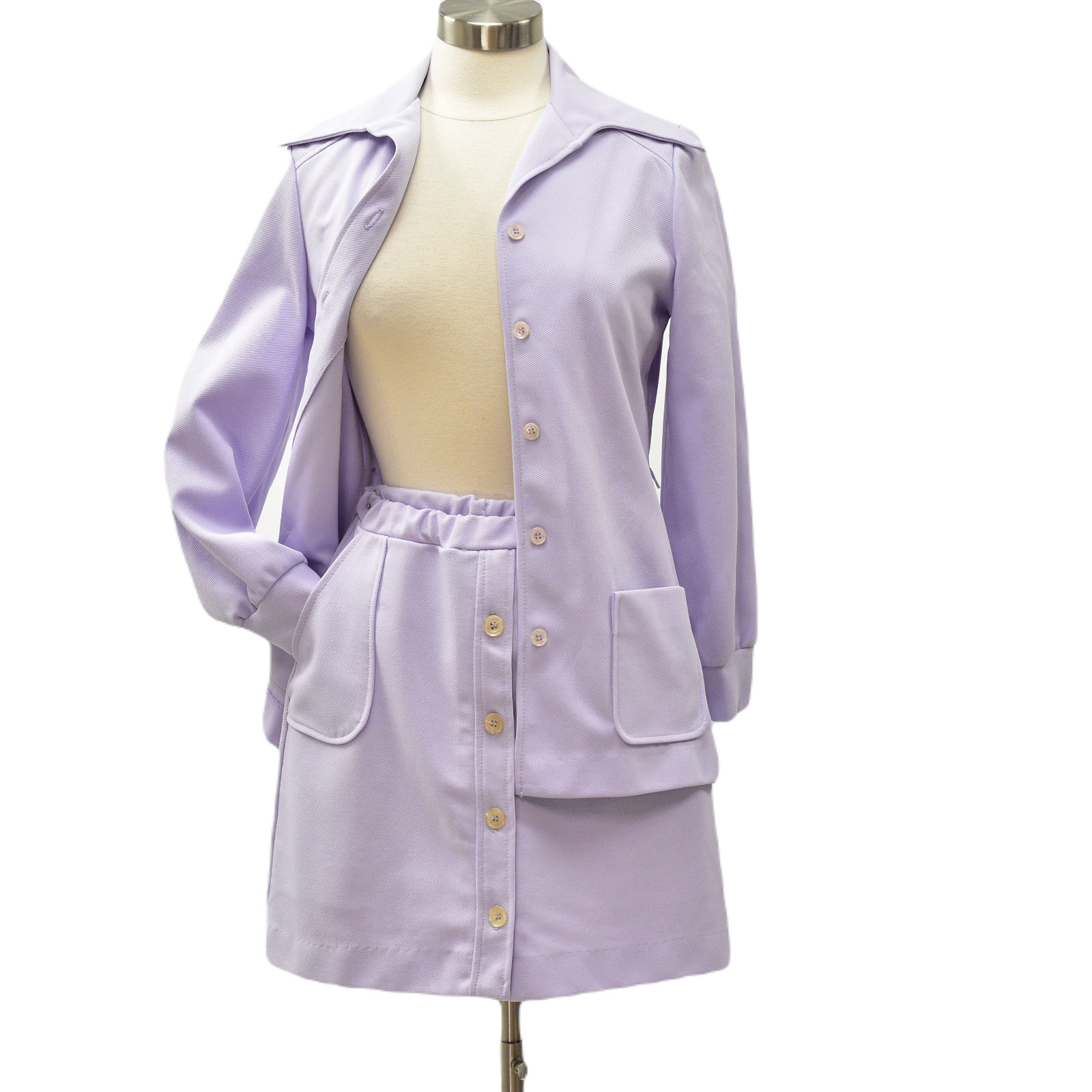 Butterfly Collar Skort & Jacket Outfit 70S Vintage Outfits XS Mint or Lilac