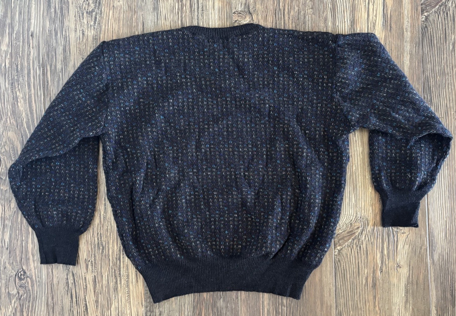 Vtg Tricots St Raphael For Saks Fifth Avenue 100% Wool Knit Sweater Womens M Blk