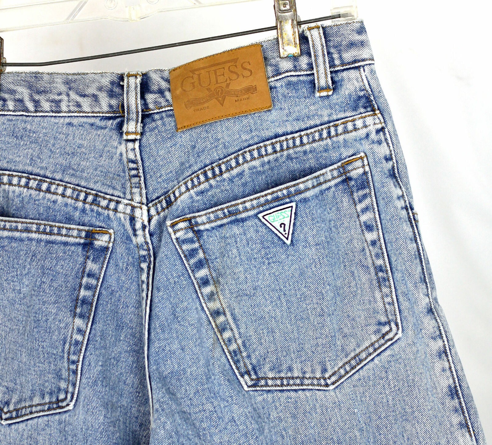 Vintage Guess Triangle High Waist Denim Mom Jeans 1980s 1990s 30″ Waist /Size 12