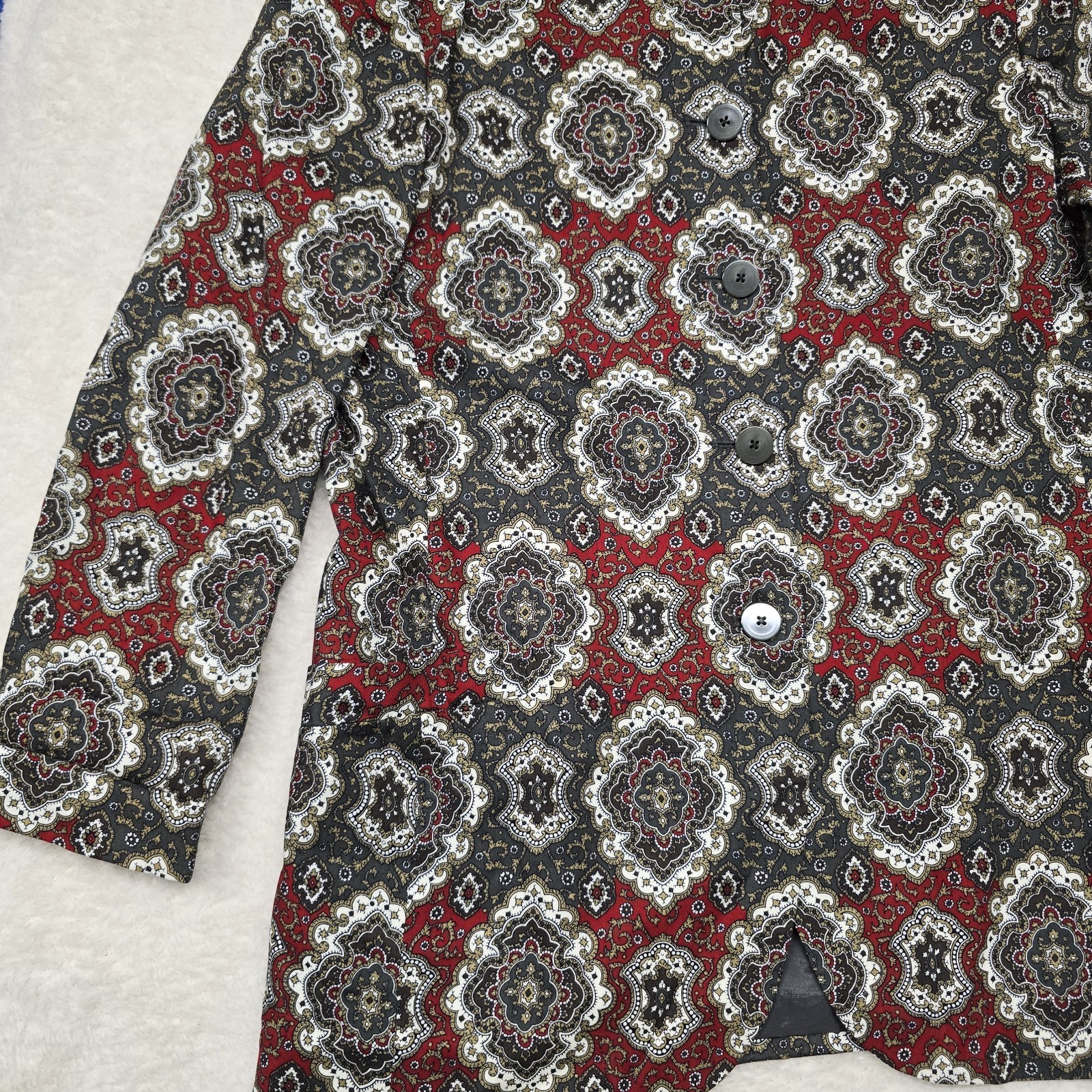 Vintage Evan Picone Blazer Womens 12 Lined Career Jacket Classic Office Tapestry