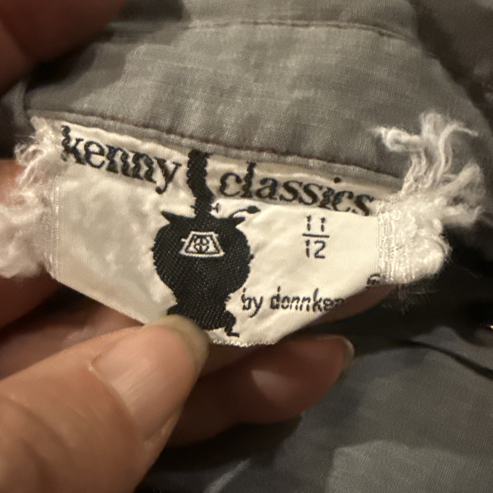 vintage Kenny Classics Shirt Dress Fit Flare Button Up Womens sz 12