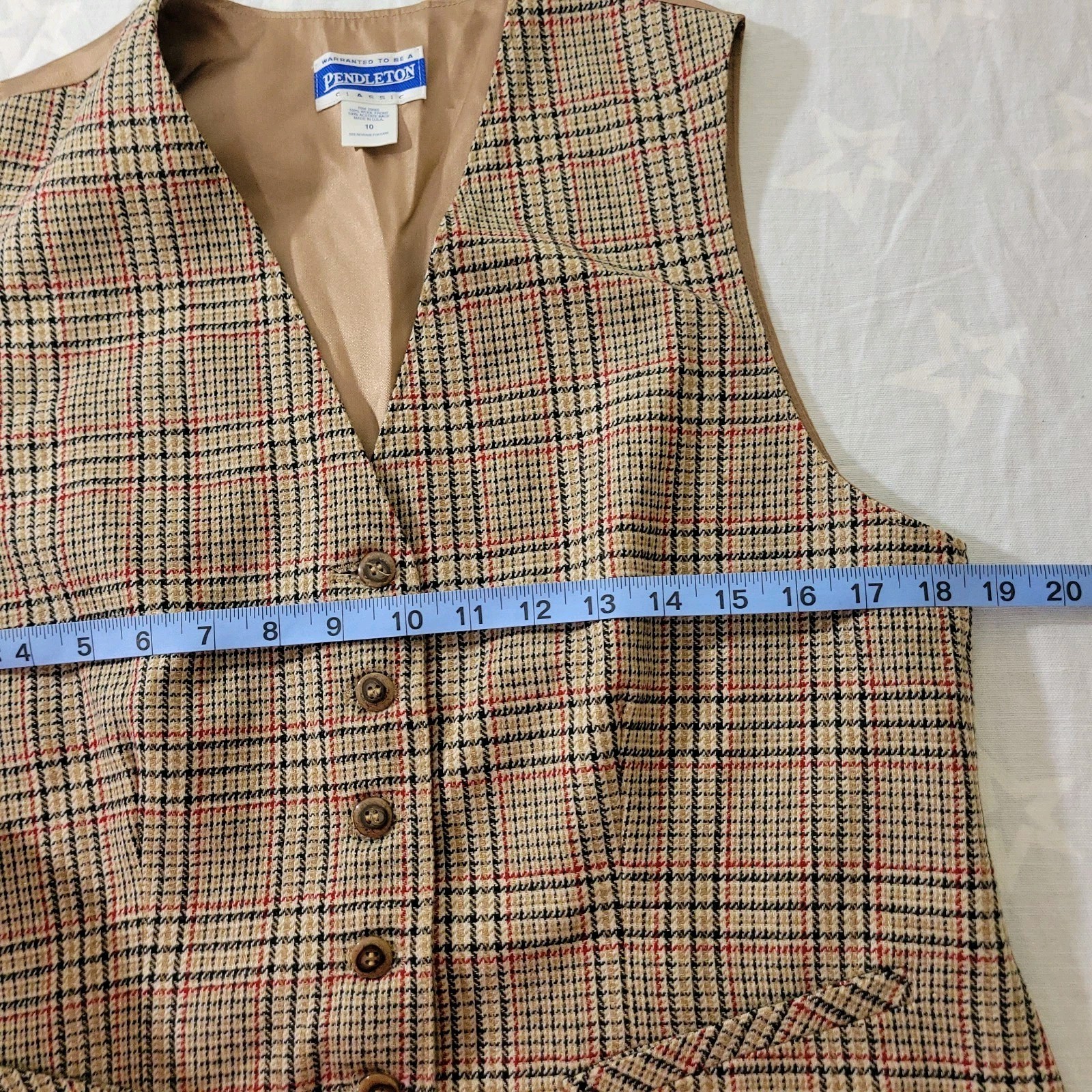 Vintage Pendleton Classic 2 Piece Set Size 10 – Wool Plaid Vest + Pleated Shorts