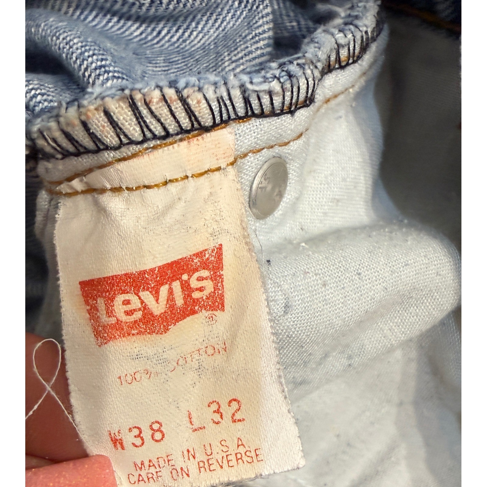 Vintage Levis Orange Tab Custom Velvet Flare Jeans Upcycled Floral Paisley 32/31