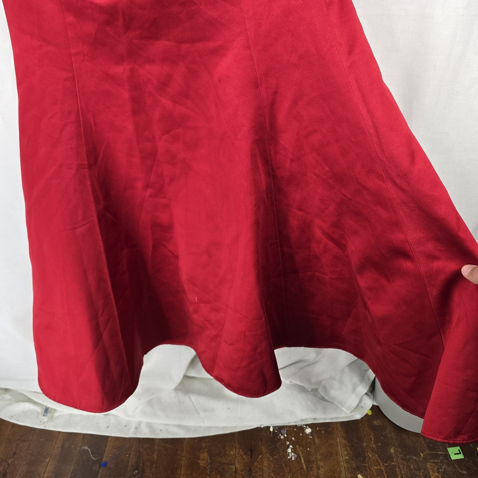 Vintage Size 4 ABS Allen Schwartz Red Mrs. Claus Christmas Feather Trim Dress