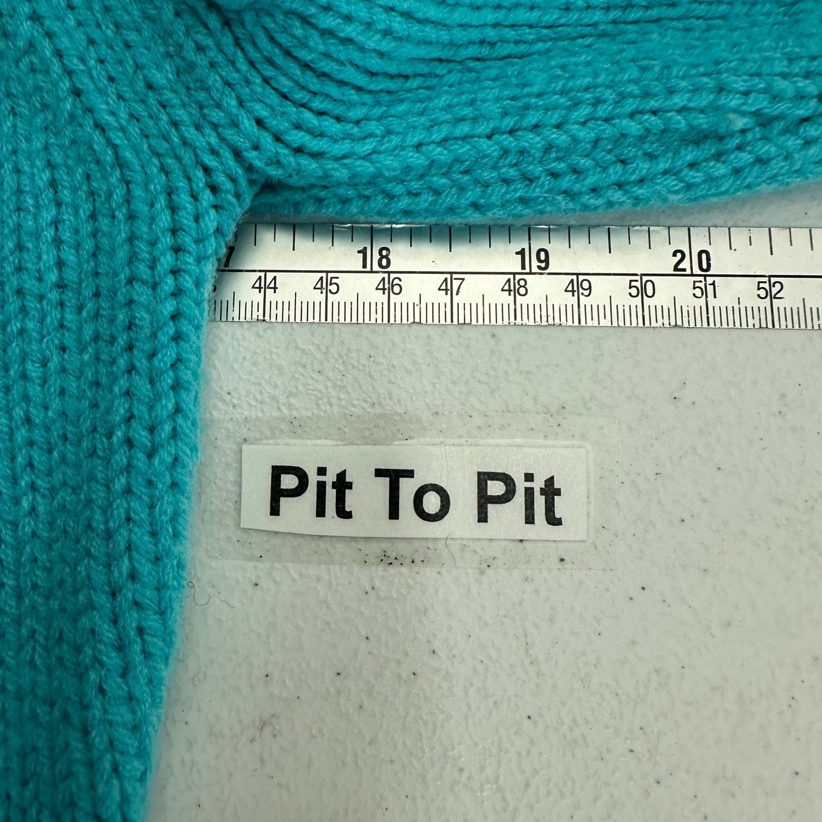 Vintage Women 60s MCM Turquoise Scalloped Knit Sweater Sz M Feminine Rockabillly