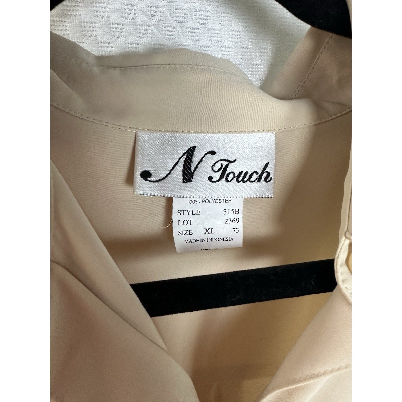 VTG N Touch Secretary 1980s Retro Button Up Floral Embroidered Long Sleeve XL