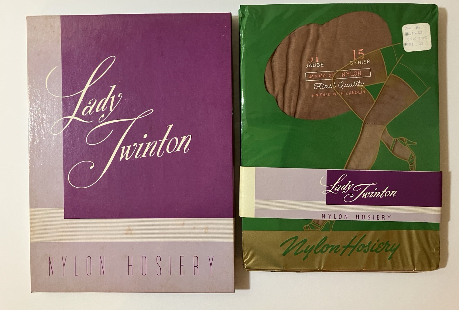 Rare Vintage 3 Pair 1950 CoCo Dark Seam Nylon Stocking NIB Flat Knit 9 1/2 X 32