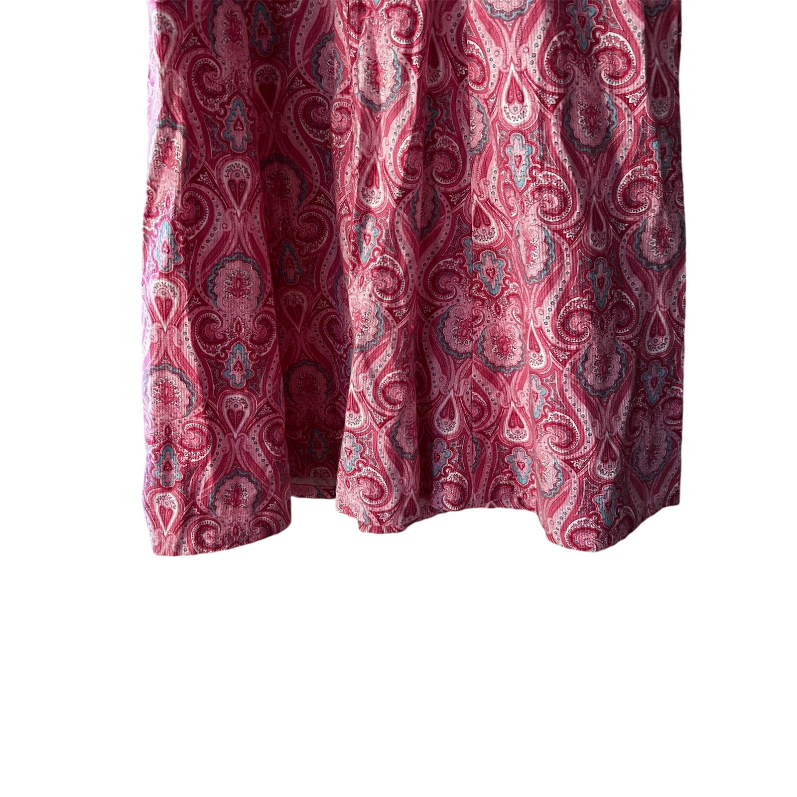Vintage Milgrim Cotton Paisley Midi Dress Sm Med Boho Cottagecore Western Regal