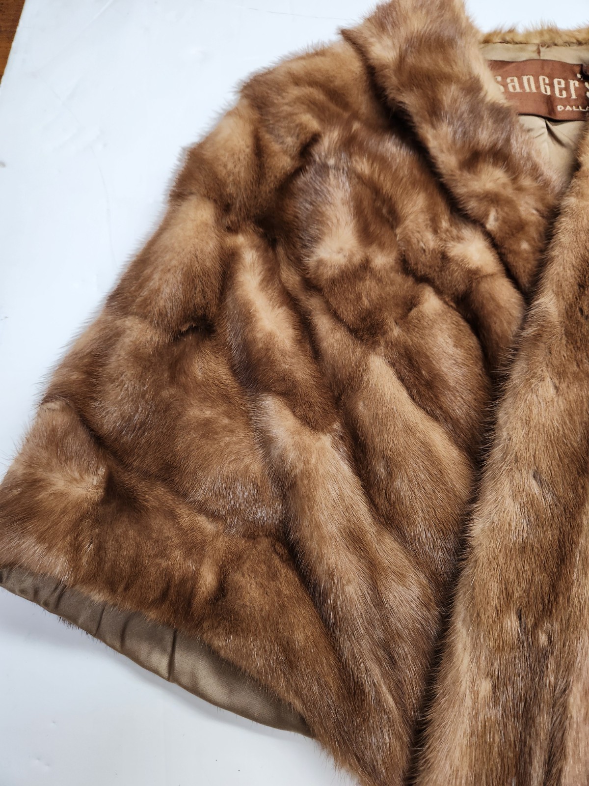 Vintage 1940s/50s Sanger’s Dallas Pastel Mink Fur Stole Wrap Needs Repairs As Is
