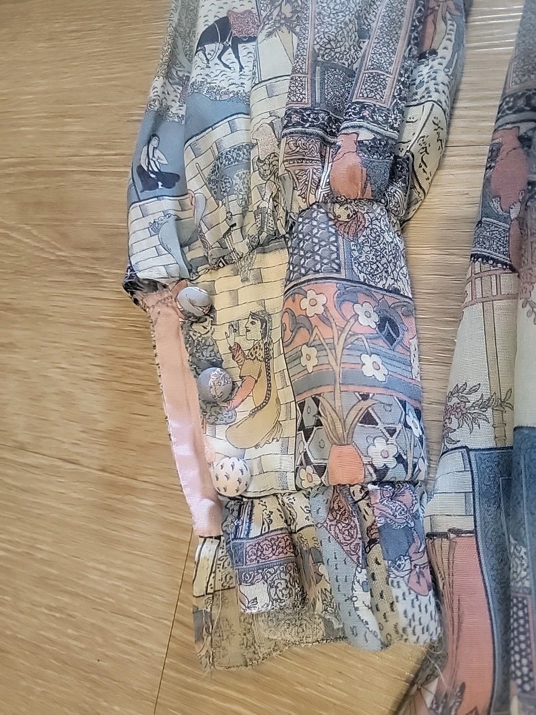 John Charles London Vintage Silk Lined Long DressGown Made England Size 12 Asain