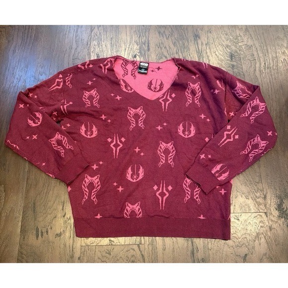 Her Universe Ahsoka Clone Wars Sweater Purple V Neck Knit Large