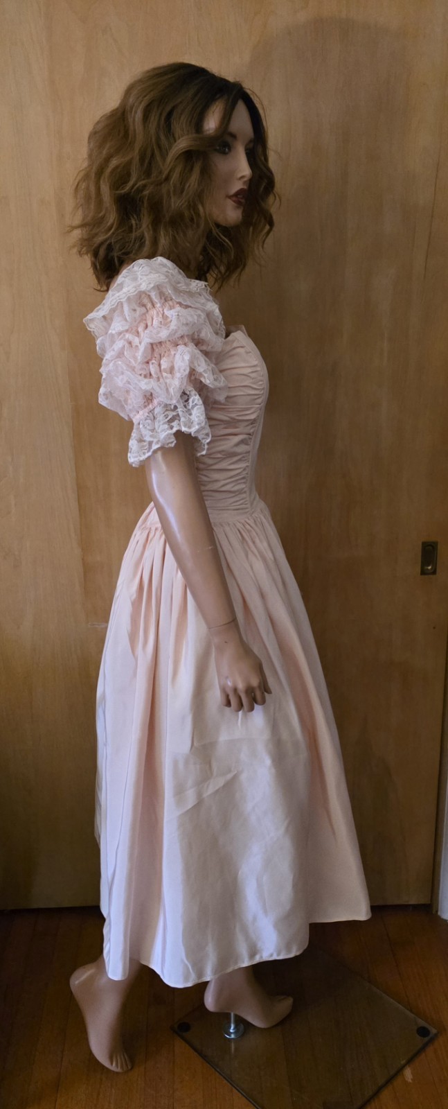 GUNNE SAX ~ VINTAGE 80’S PINK FRILLY PROM FORMAL DRESS ~ Refer To Measurements