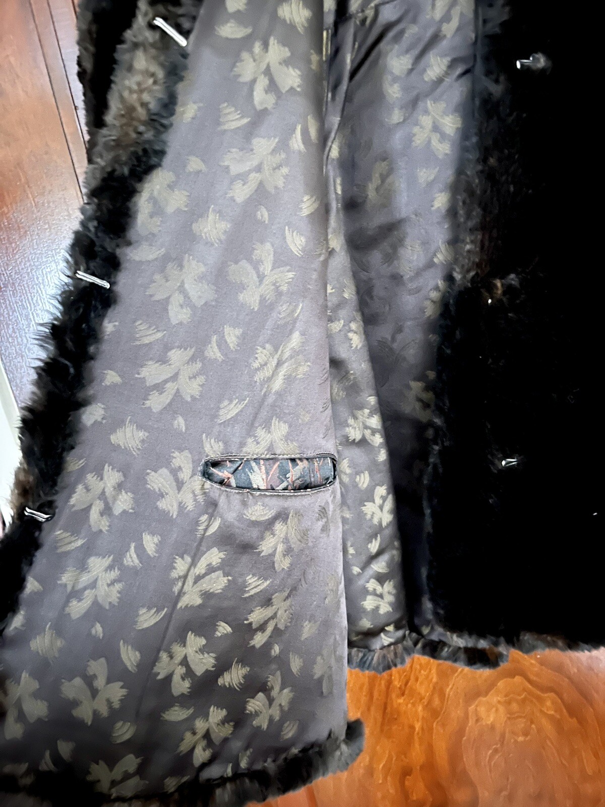 True Vintage 30s 40s Women’s Lined Rabbit Fur Coat Jacket Long Sleeve
