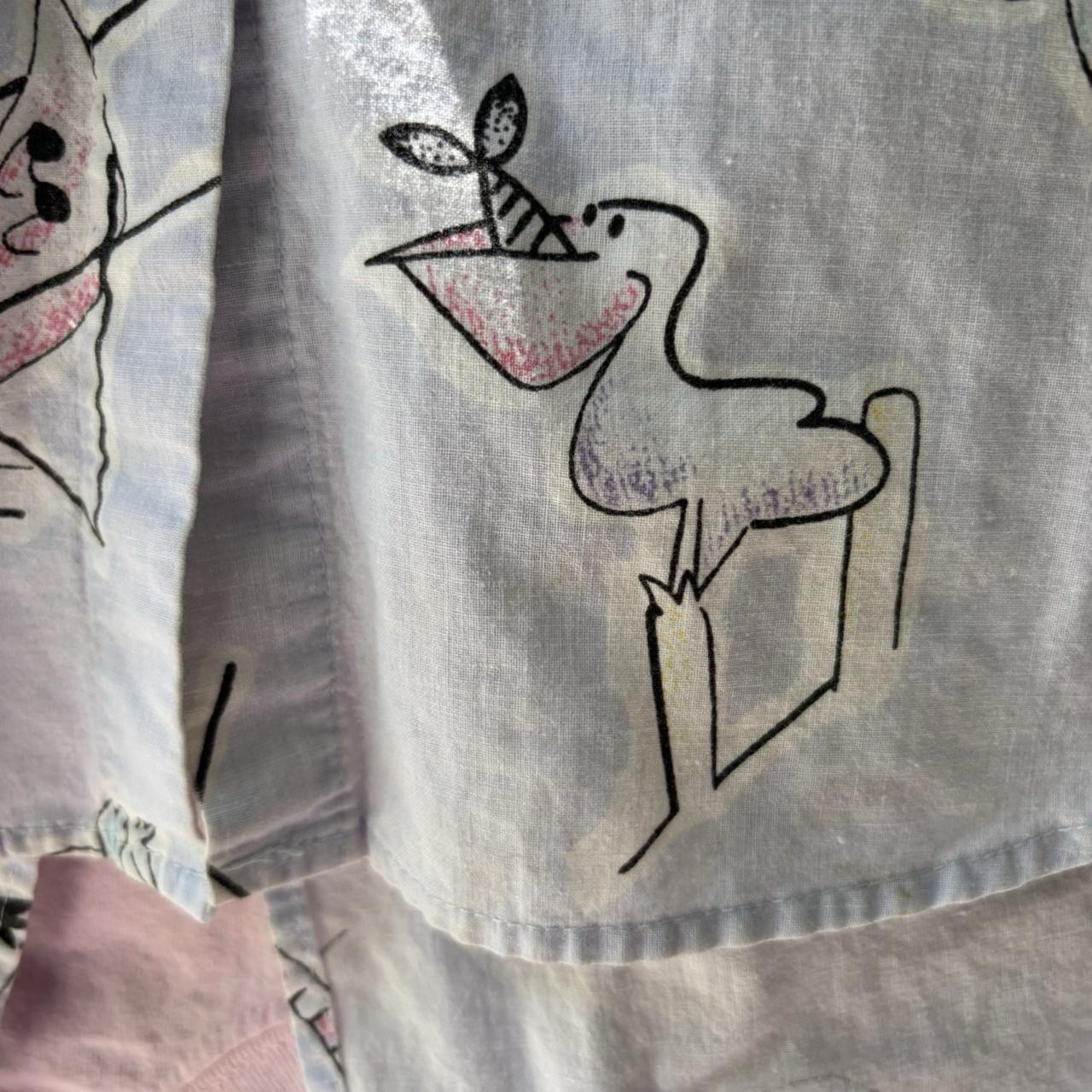 VTG ‘80s Tropical Shirt with Alligator Buttons – Large