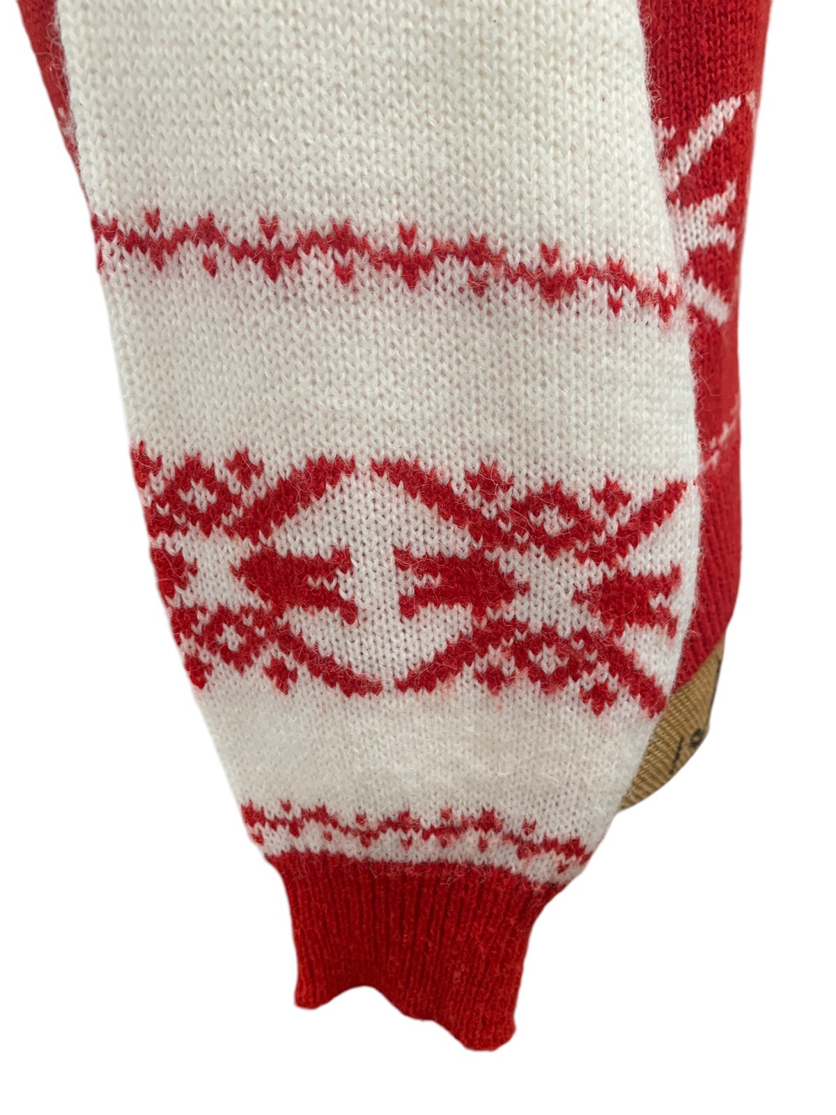 Women’s Vintage Red & White O•S•C Sport Club Holiday Sweater