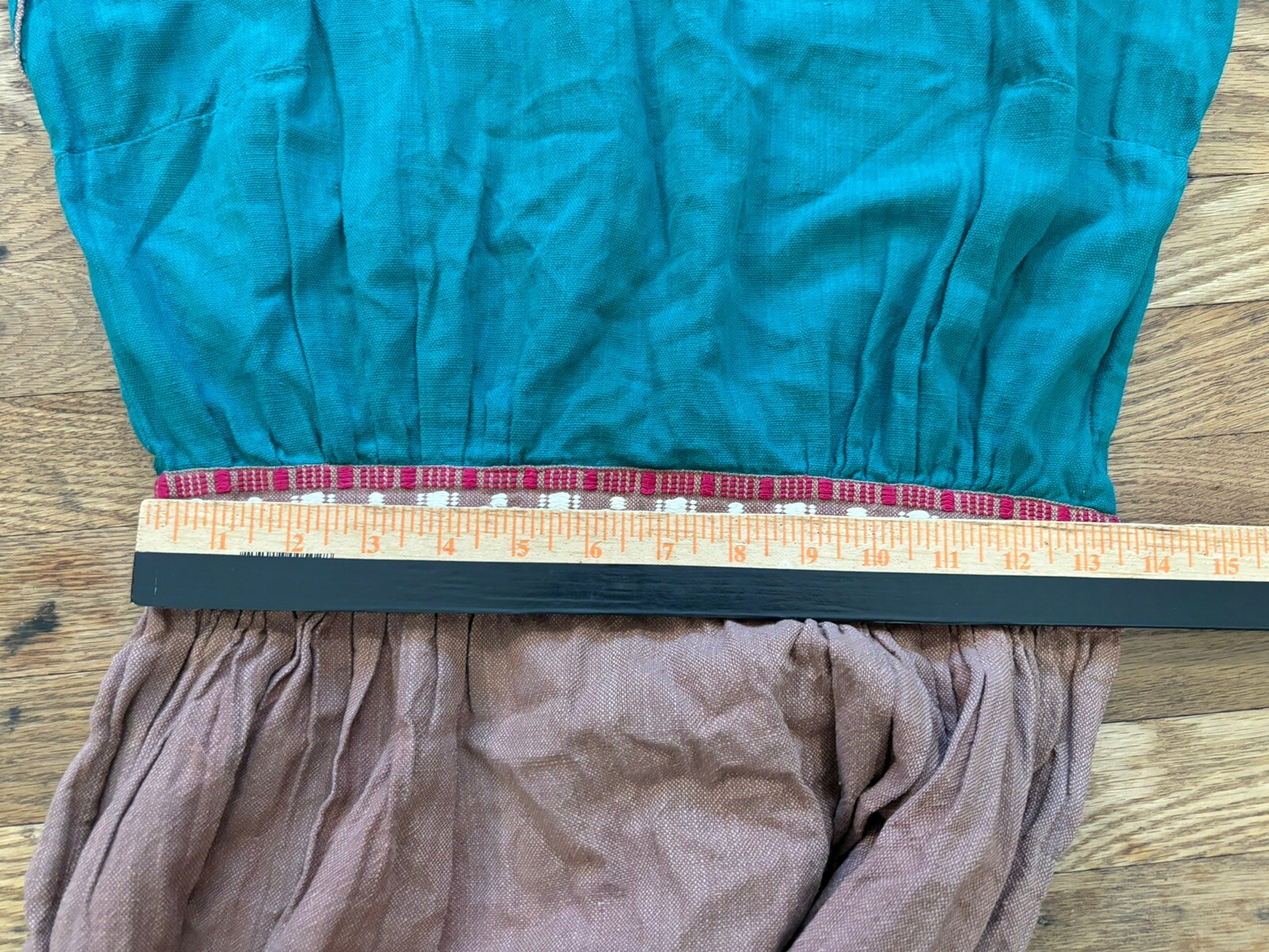 1950s Beautiful Rare Mexican Prarie Style Dress.talon Side Zip.26” Waist/17”pit