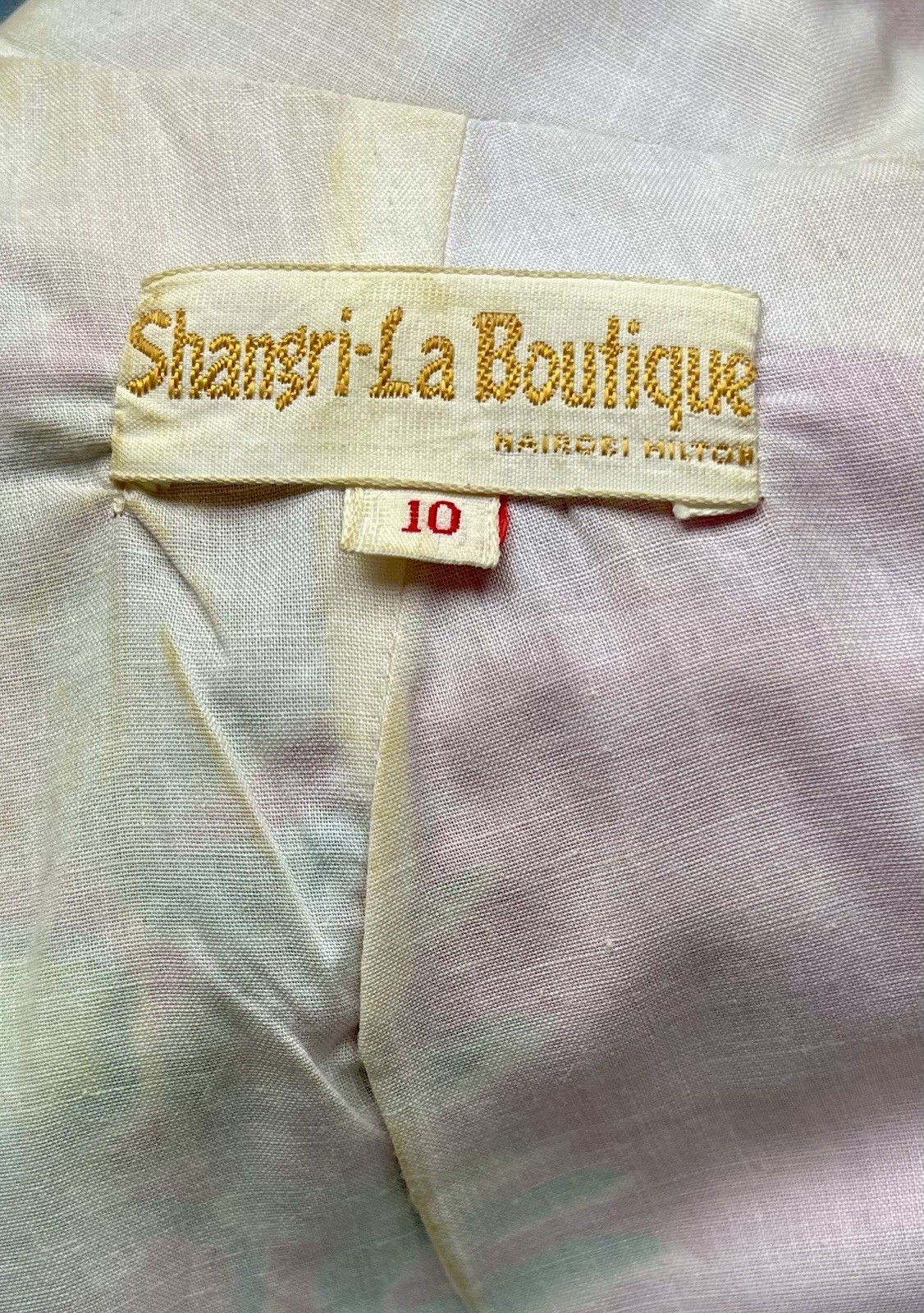 1960s Kenyan Psychedelic Maxi Dress – Size 10 – Shangri‑La Boutique