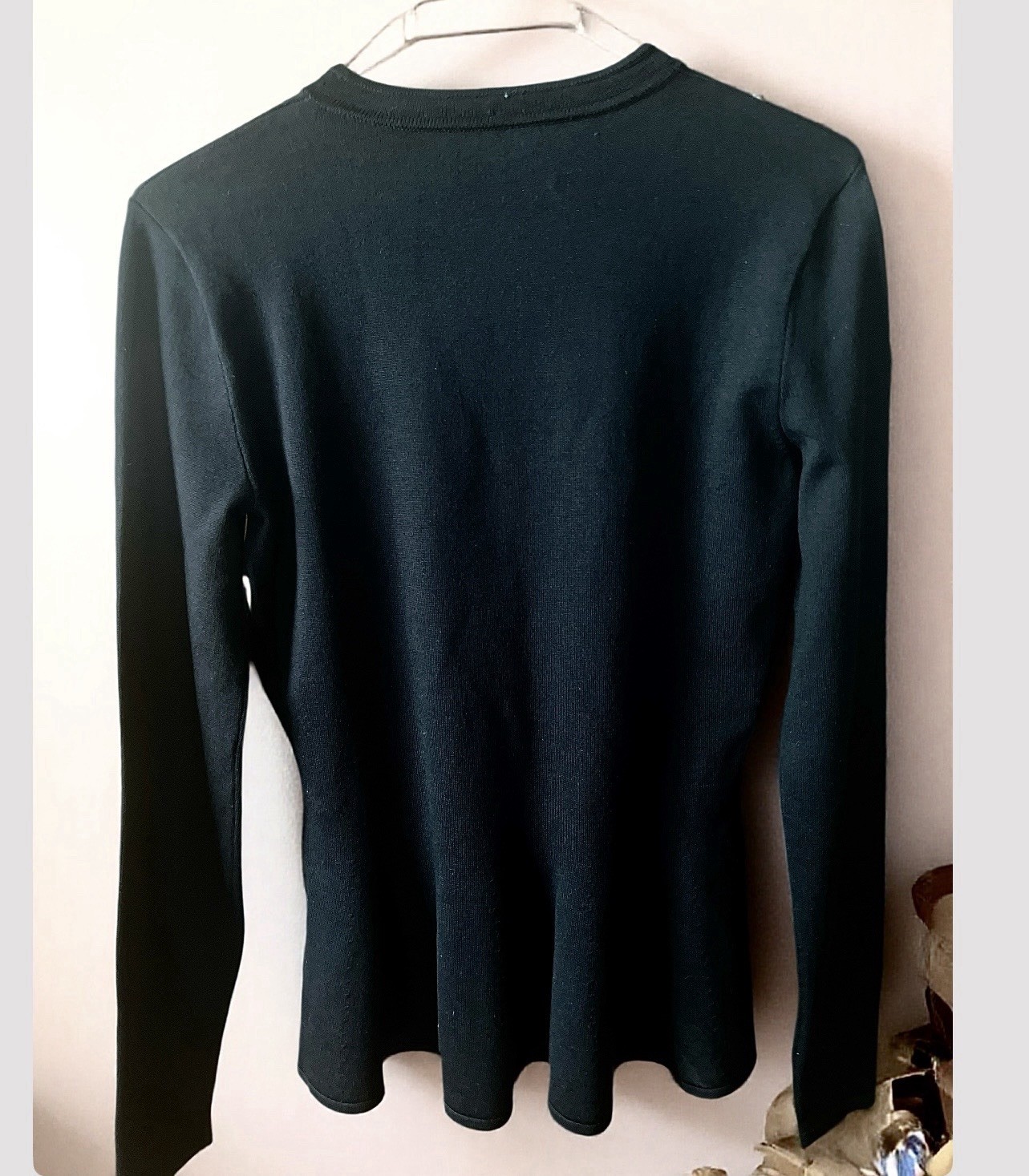 Vintage Black Ralph Lauren Peplum Sweater. Small