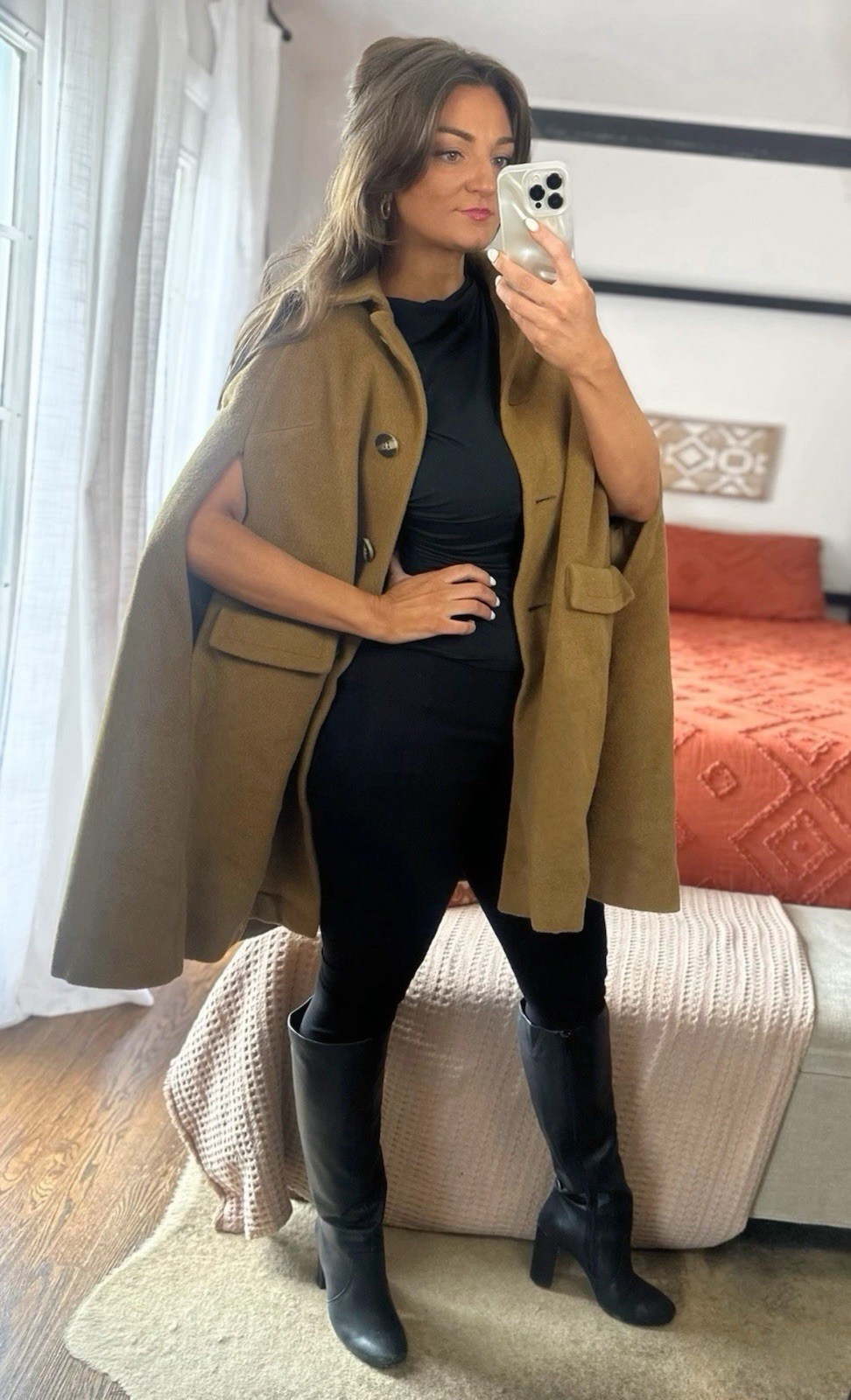 Vintage 60’s Lord & Taylor Sports & Country Brown Wool Cape Coat