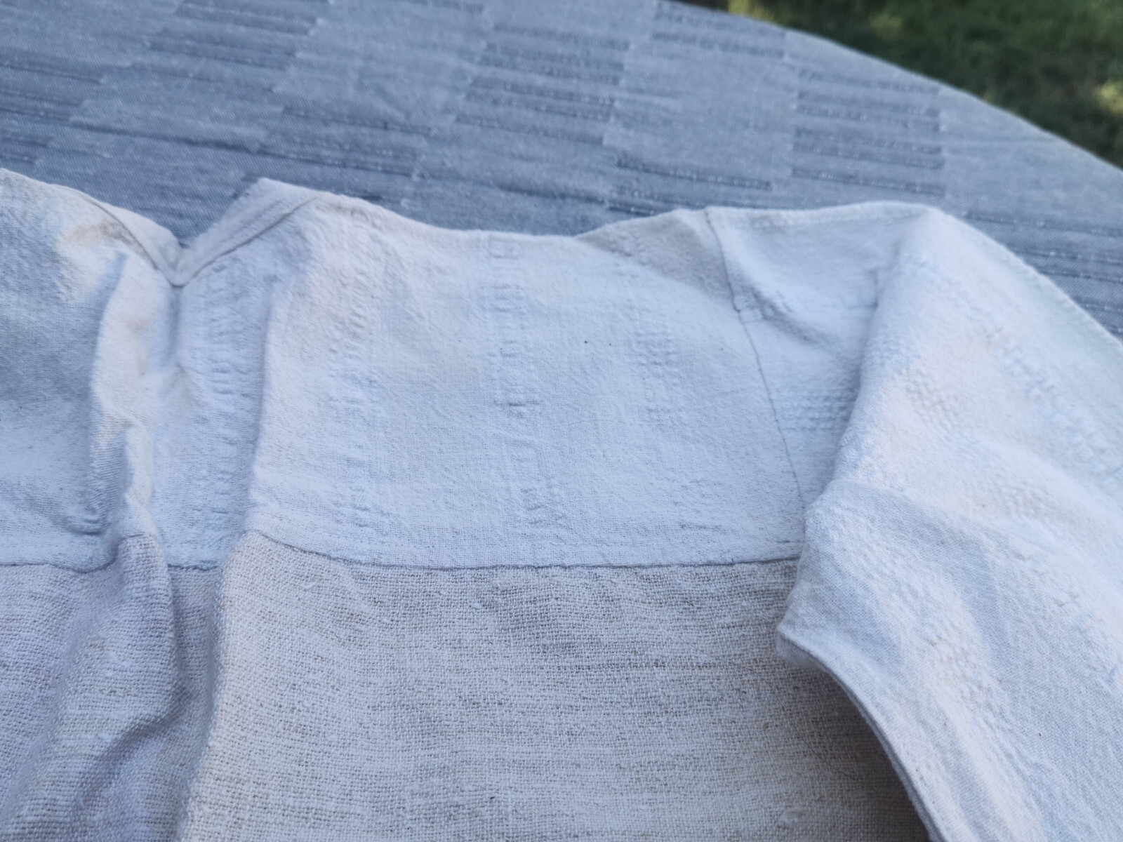 ANTIQUE WOMEN’S FOLK LINEN SHIRT RUSTIC HANDWOOVEN KENAR ETHNIC CLOTHING