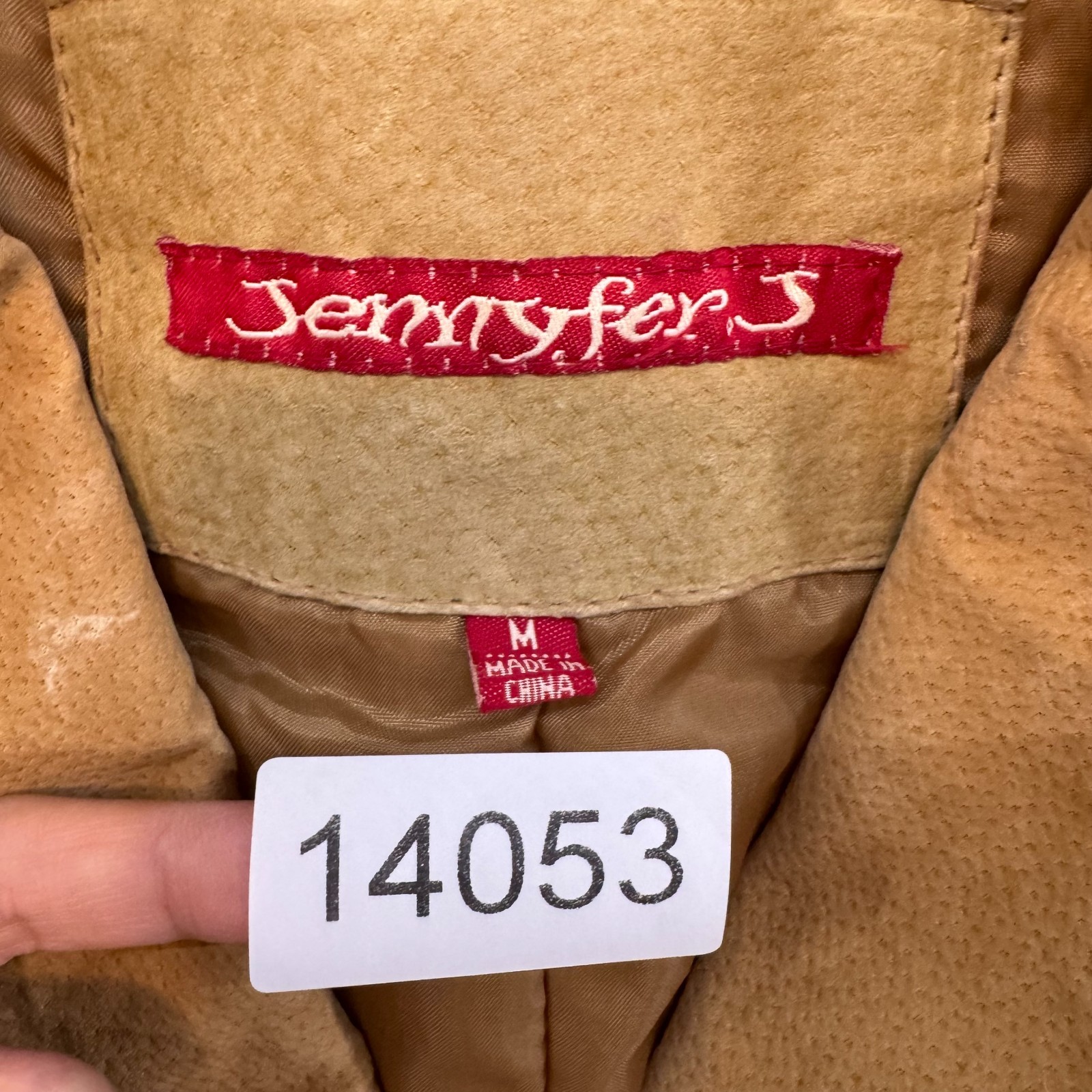 Y2K Vintage Suede Leather Jacket Small Medium Tan Khaki Beige Button Up