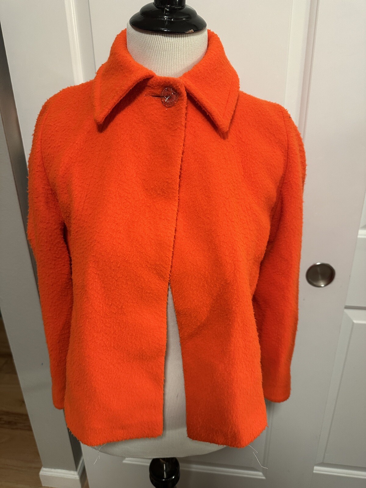 Vtg. Dyersburg & Morgan Coral Parka Coat Jacket w/top Button Aeri-Suede Reg. XS