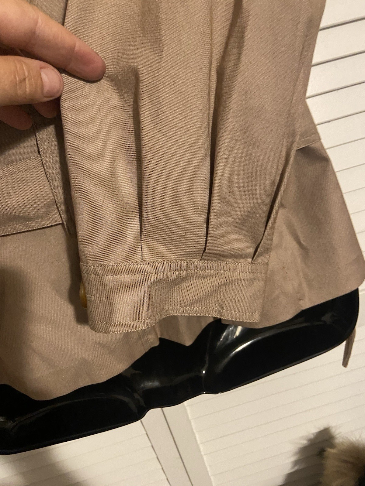 Vintage Doncaster Sport Tan Safari Utility Jacket Belted 90s Career Chic Belted