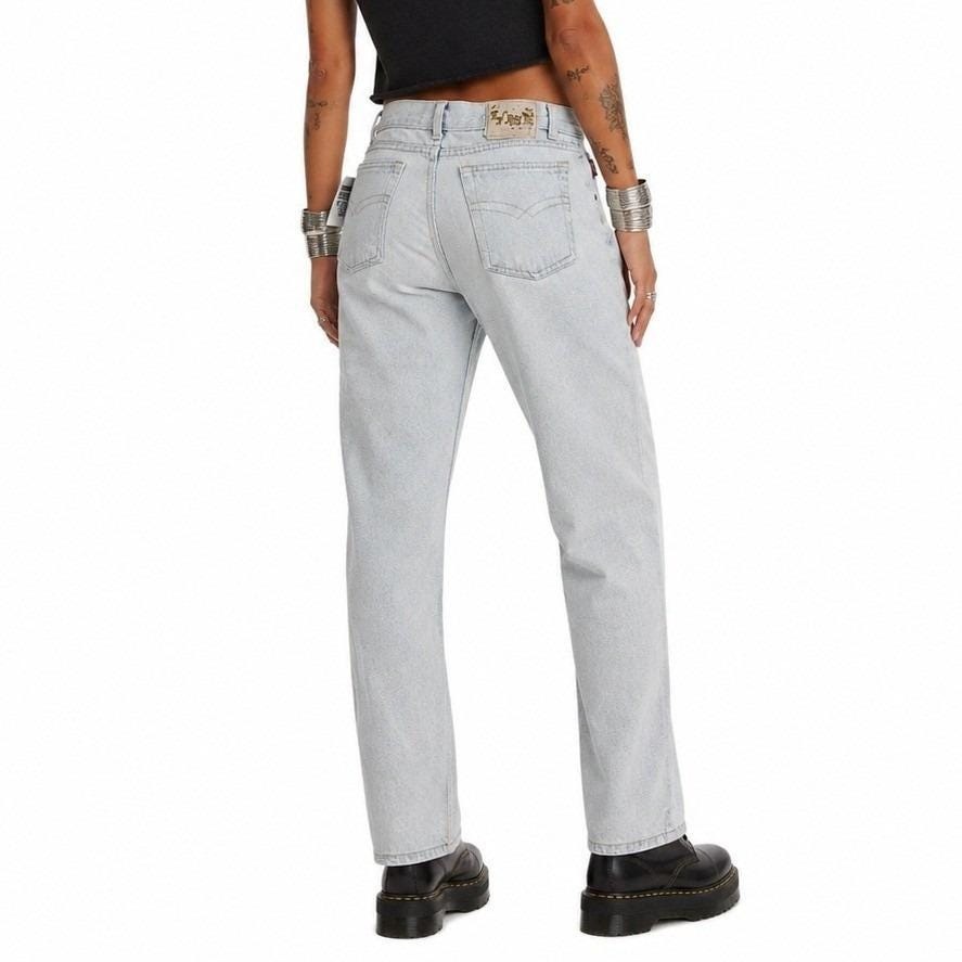 Y2k Bugle Boy Jeans Light Wash Straight Leg Denim Relaxed Fit Womens 4 Faded