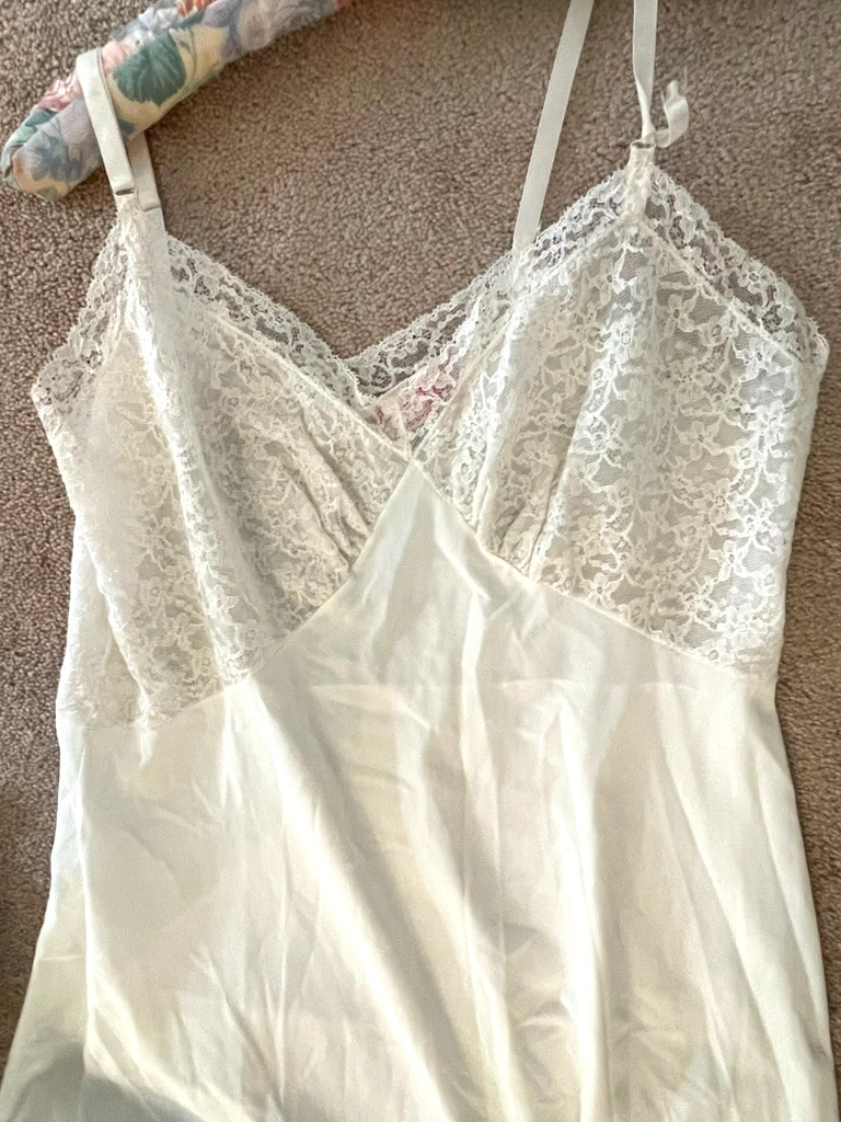 Vintage Woman’s Full Slip, Miss Youth Form Lingerie w/Adjustable Straps, Nylon