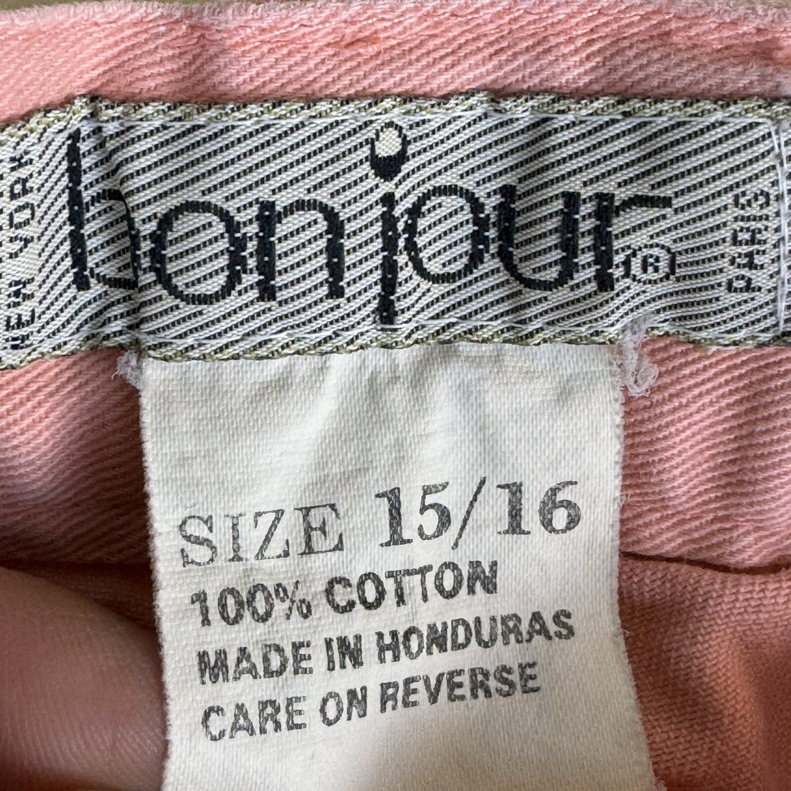 Vintage 90s Bonjour Shorts Size 15/16 Peach Pleated