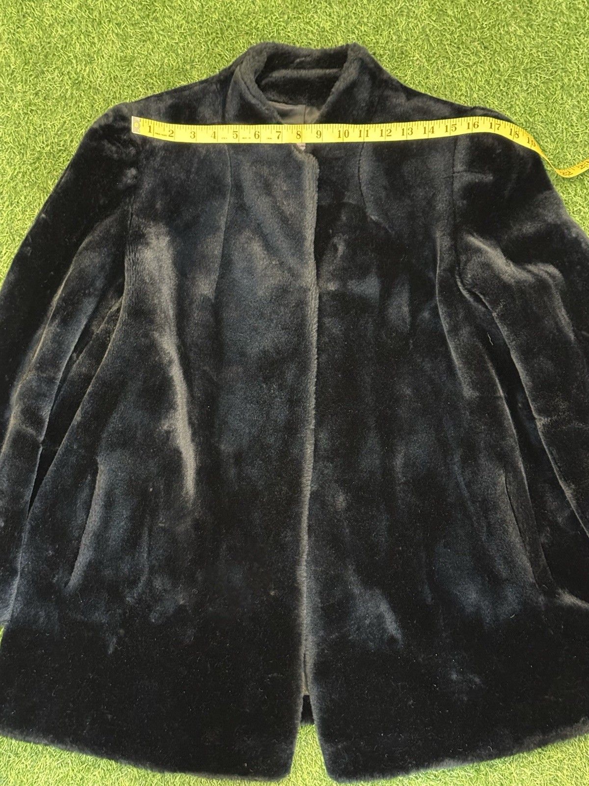 Vintage Intrigue Glenoit Coat Womens XL Black Faux Fur Union Tag USA Mob Wife