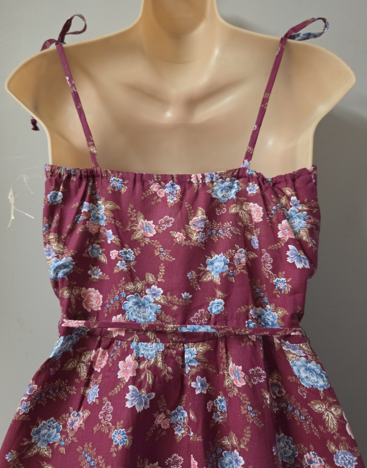 Vintage 70’s Dress You Babes II Fritzi Deadstock V-Neck Ruffle Shoulder Ties S