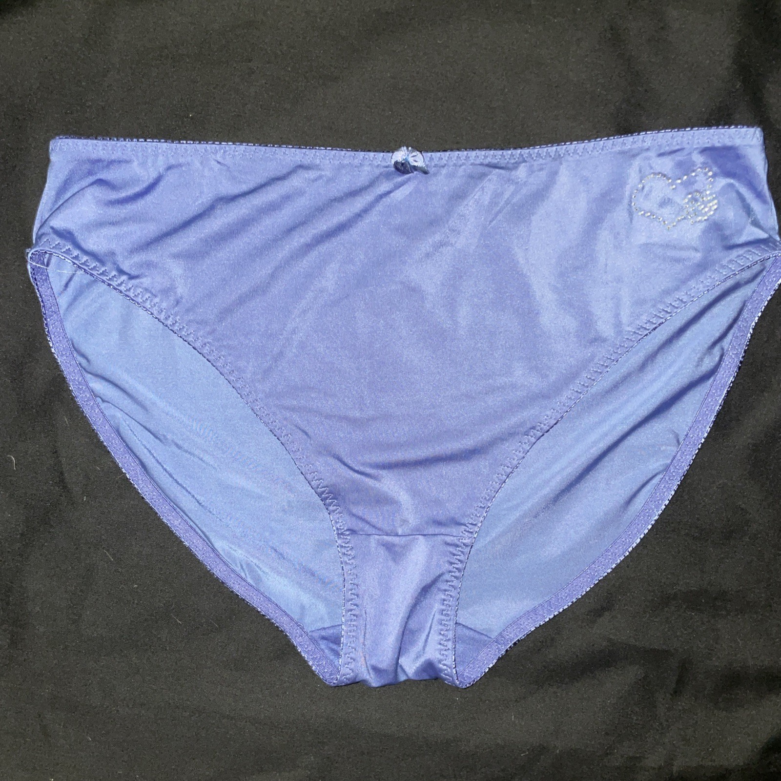 Delta Burke Underwear Panties Woman’s 10/3X Poly/spandex Bling Crystal Hearts