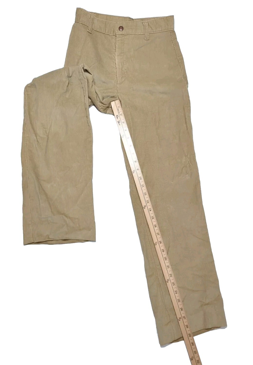 Vintage Levi’s Corduroy Pants Talon Beige 42 Zipper 25×29