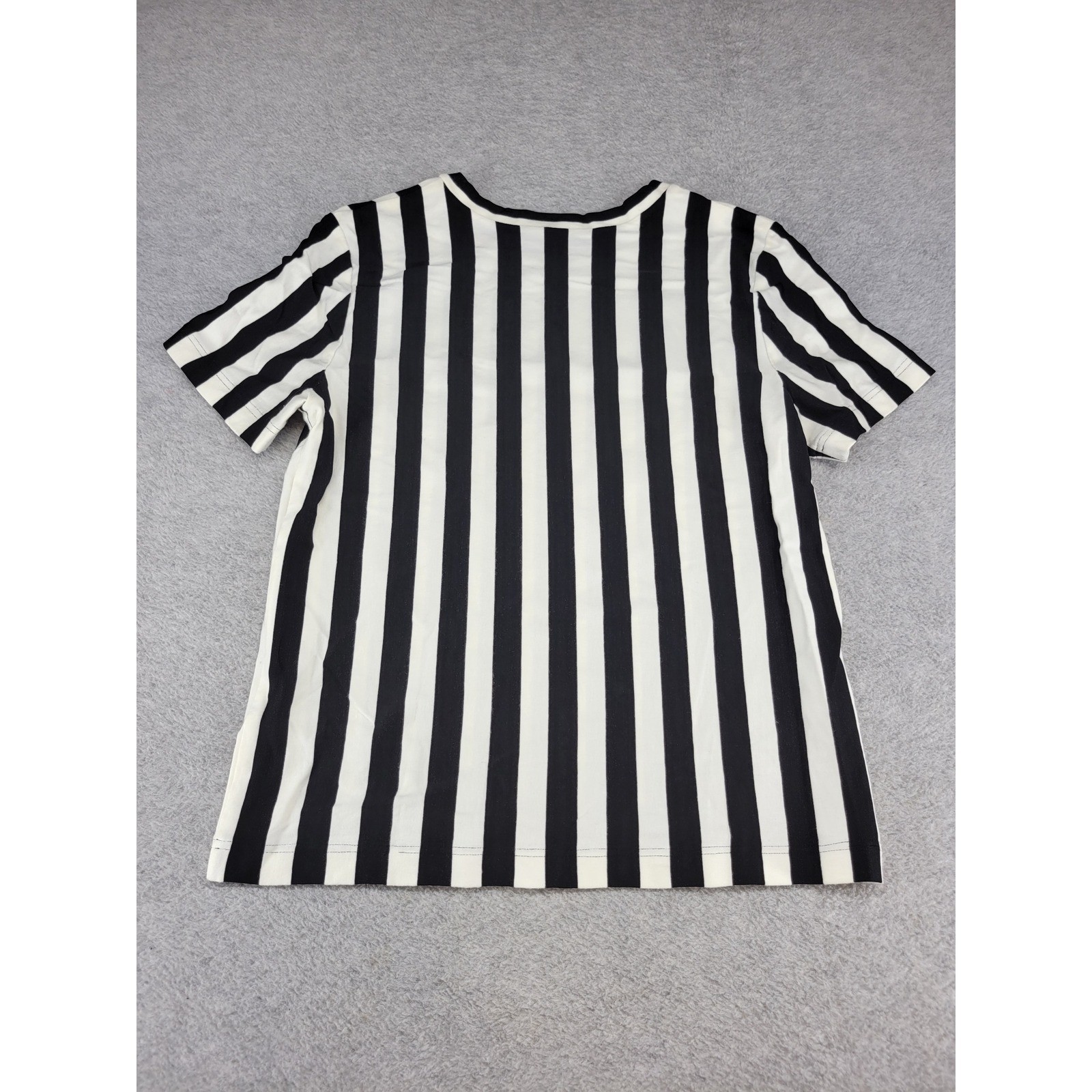Geoffrey Beene Neiman Marcus Vintage 90s Striped T-Shirt Black White Womens 16