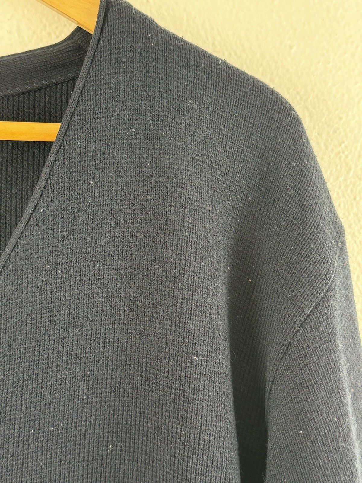 Vintage Broadway Supply California Navy Blue Cardigan Sweater Size L Womens