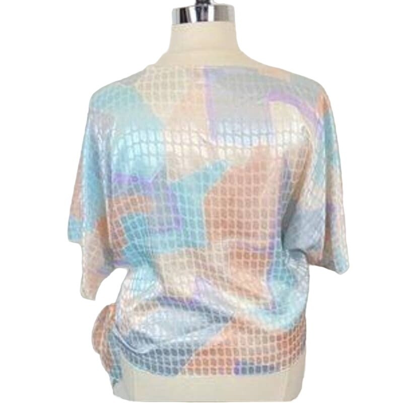 Siasia NY Top Blouse Women’s Size Small Satin Vintage Oversize Disco Queen
